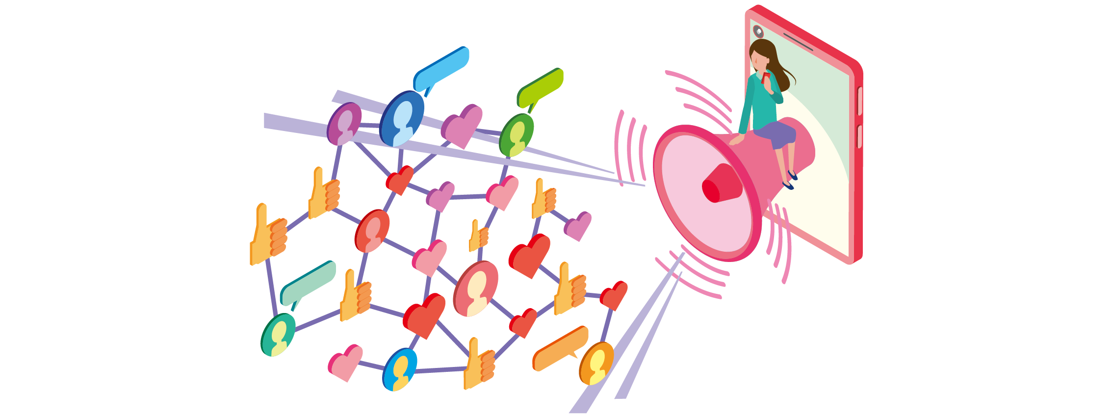 インフルエンサーが拡散する様子