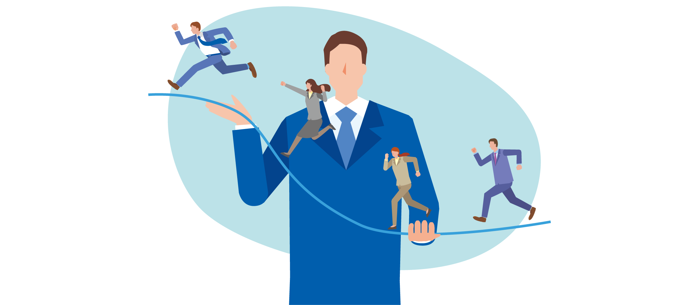 道筋を示す会社員