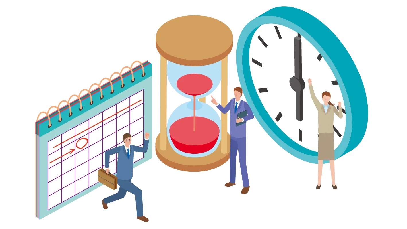 時間に追われる人々