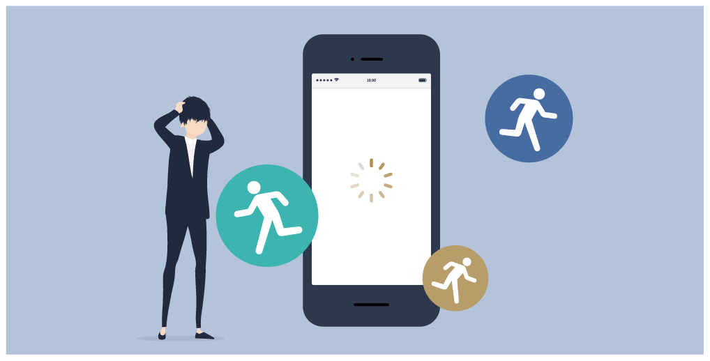 ページの読み込みが遅く、離脱される様子