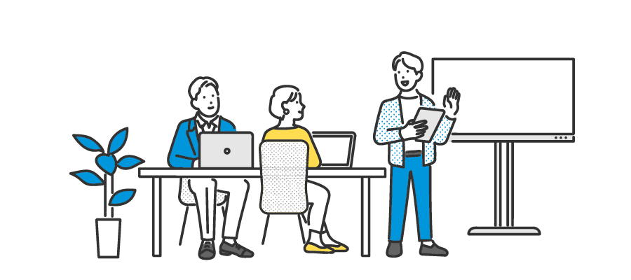 会議をする人々