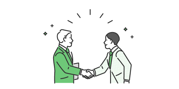 握手をするビジネスマン